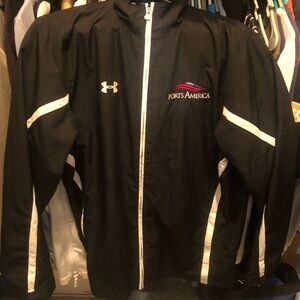 Under Armour Black Men's Full Zip Up Windbreaker Golf Jacket
